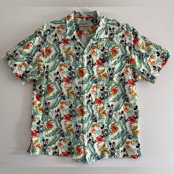 Disney Parks Tommy Bahama Other - 🌴 Disney Tommy Bahama Men's Tropical Mickey Camp Shirt M Resort Vacation